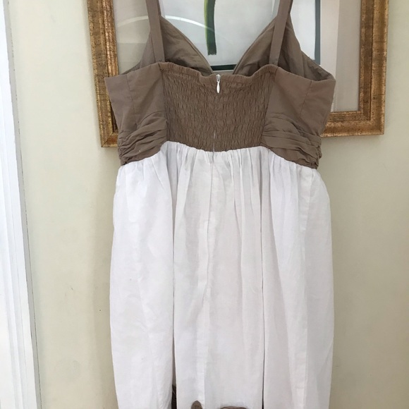 Cold water creek dress brown and cream size 6 - Picture 3 of 9
